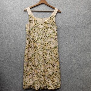 Y2K Shift Dress Womens M Yellow Mosaic Bubble Cocktail PATRICK ROBINSON Target